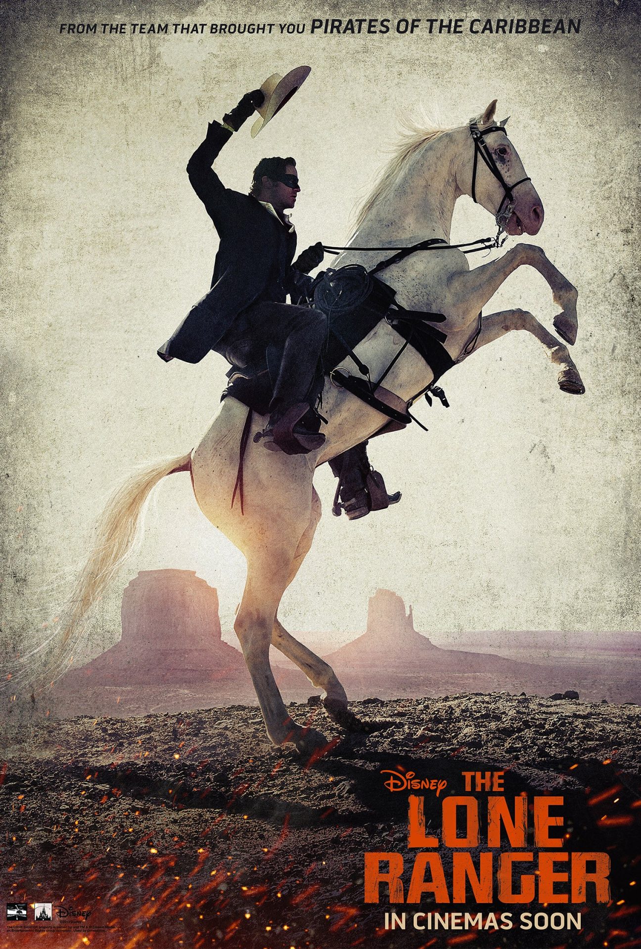 Affiche Poster lone ranger naissance heros disney