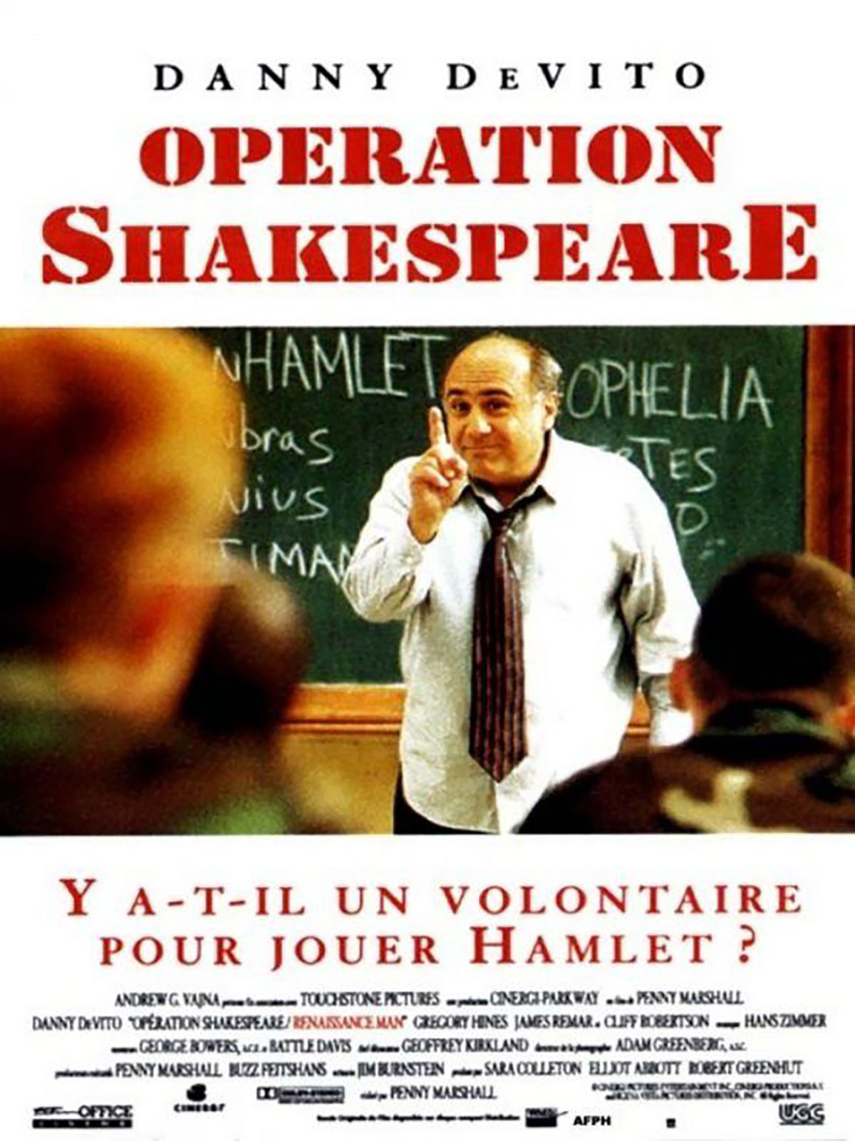 Affiche Poster opération shakespeare renaissance man disney touchstone