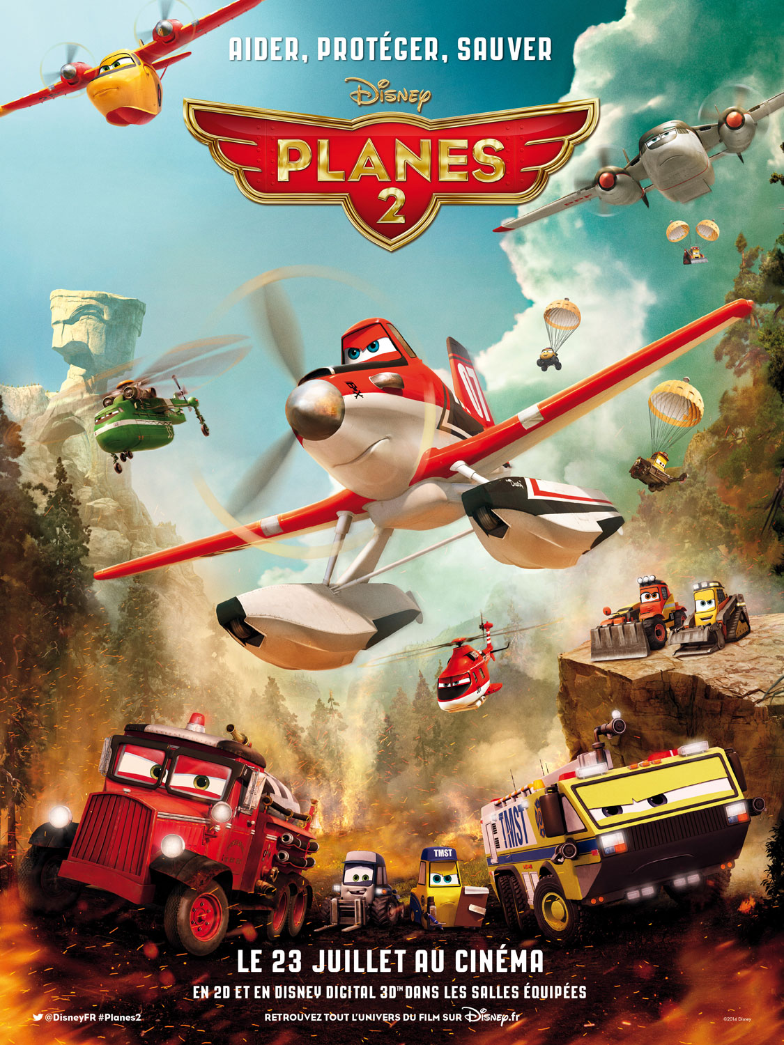 affiche poster planes 2 fire rescue disney