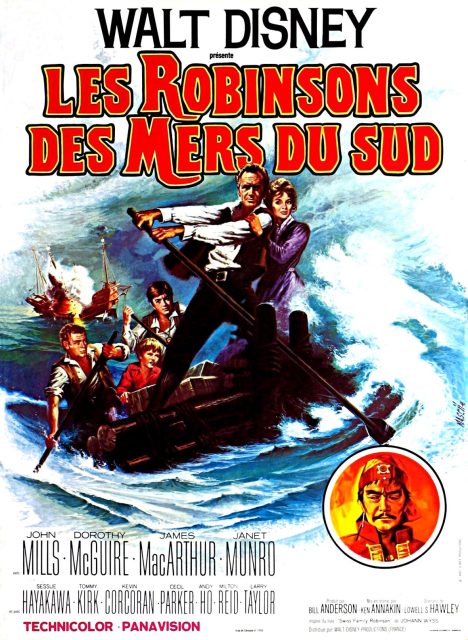 Affiche Poster robinsons mer sud Swiss Family disney