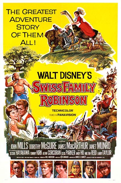 Affiche Poster robinsons mer sud Swiss Family disney