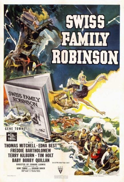 Affiche Poster robinsons mer sud Swiss Family disney