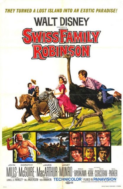 Affiche Poster robinsons mer sud Swiss Family disney
