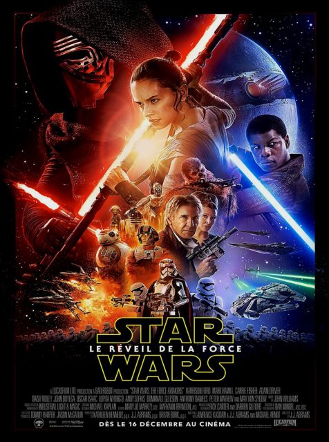 Star Wars : Episode VII - Le réveil de la force. 1 Affiche Poster de Star Wars Le réveil de la force Awakens dans Daisy Ridley Adam Driver et Oscar Isaac 2015