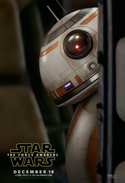 Affiche Poster de Star Wars Le réveil de la force Awakens dans Daisy Ridley Adam Driver et Oscar Isaac 2015