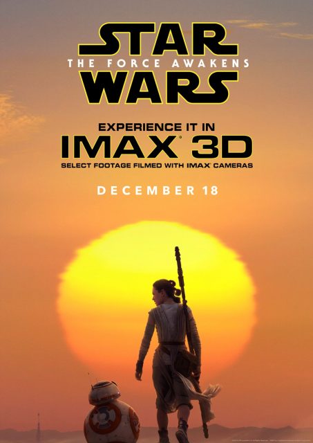 Affiche Poster de Star Wars Le réveil de la force Awakens dans Daisy Ridley Adam Driver et Oscar Isaac 2015