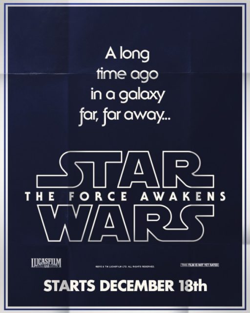 Affiche Poster de Star Wars Le réveil de la force Awakens dans Daisy Ridley Adam Driver et Oscar Isaac 2015