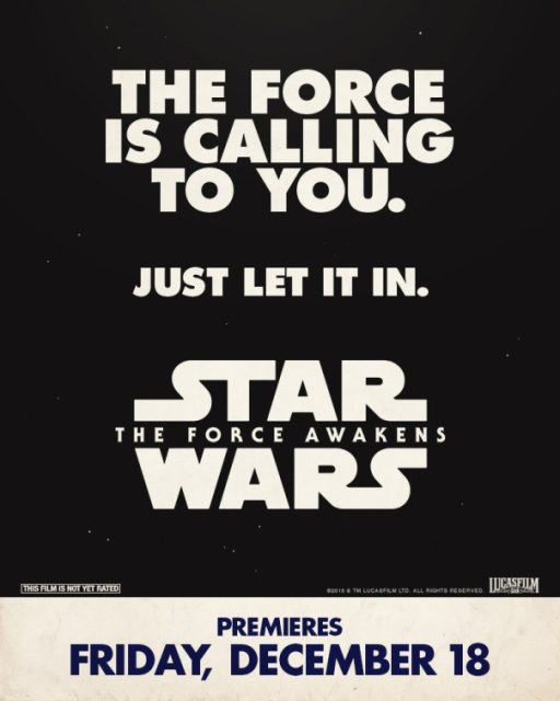 Affiche Poster de Star Wars Le réveil de la force Awakens dans Daisy Ridley Adam Driver et Oscar Isaac 2015