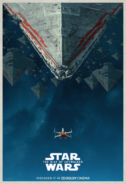 Affiche Poster de Star Wars L'ascension de Skywalker Rise avec Daisy Ridley Adam Driver et Oscar Isaac 2019