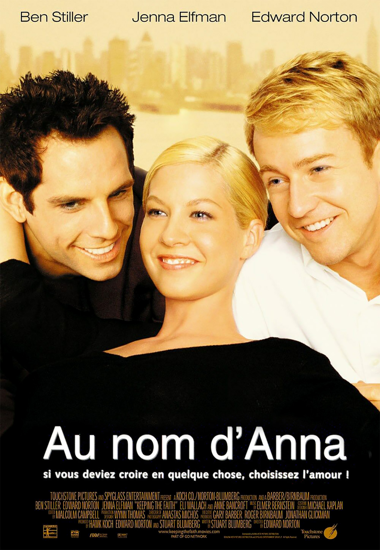 Affiche Poster nom anna keeping faith disney touchstone