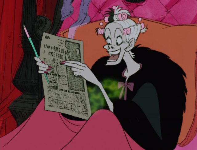 Cruella d'Enfer - Personnage - Les 101 dalmatiens. 5 cruella d'enfer de vil personnage character 101 dalmatiens dalmatians disney animation