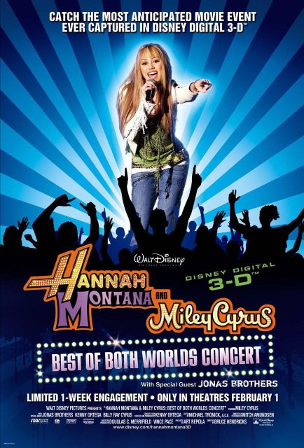 Affiche poster hannah montana miley cyrus concert disney