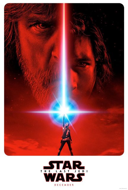 Affiche Poster de Star Wars Les derniers Jedi Last avec Daisy Ridley Adam Driver et Oscar Isaac 2017