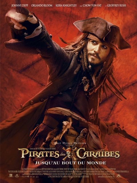 Pirates des Caraïbes : jusqu'au bout du monde. 1 Affiche Poster de Pirates des Caraïbes : jusqu'au bout du monde avec Johnny Depp Orlando Bloom et Keira Knightley 2007