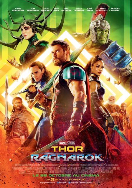 Thor : Ragnarok. 1 Affiche Poster de Thor : Ragnarok avec Chris Hemsworth et Tom Hiddleston 2017