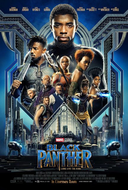 Black Panther. 1 Affiche Poster de Black Panther avec Chadwick Boseman et Michael B. Jordan 2018