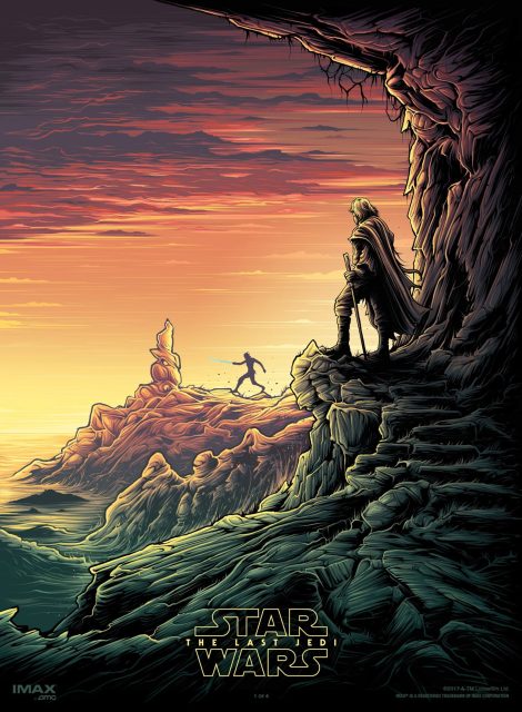 Affiche Poster de Star Wars Les derniers Jedi Last avec Daisy Ridley Adam Driver et Oscar Isaac 2017