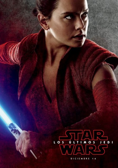 Affiche Poster de Star Wars Les derniers Jedi Last avec Daisy Ridley Adam Driver et Oscar Isaac 2017