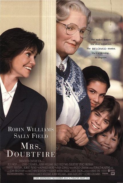 Madame Doubtfire. 11 Affiche Poster de Madame Doubtfire avec Robin Williams 1993