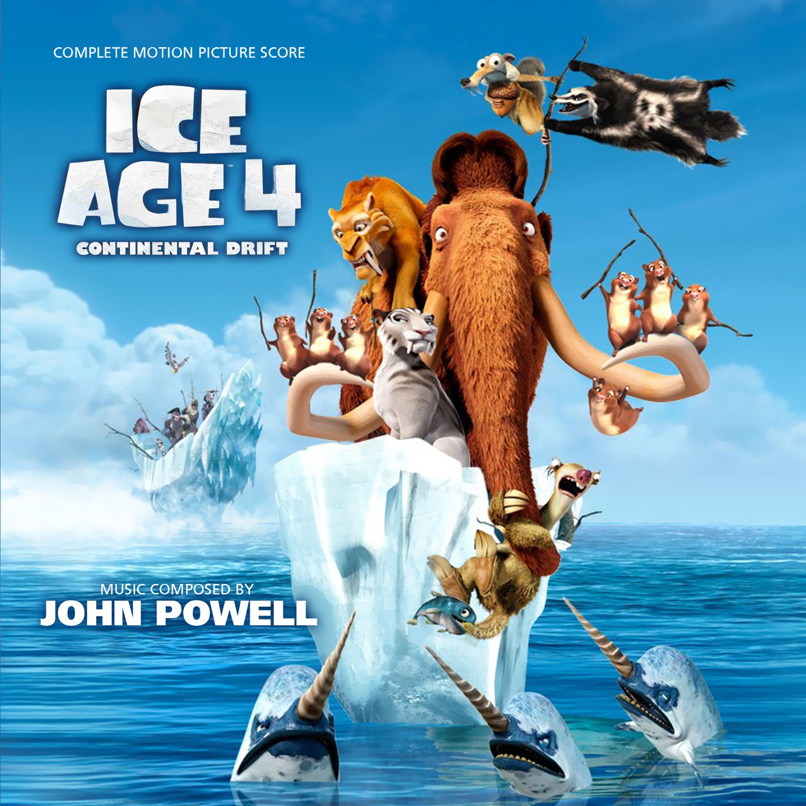La bande originale de L'âge de glace 4 - la dérive des continents. 1 age glace 4 derive continent ice drift bande originale soundtrack ost disney fox blue sky