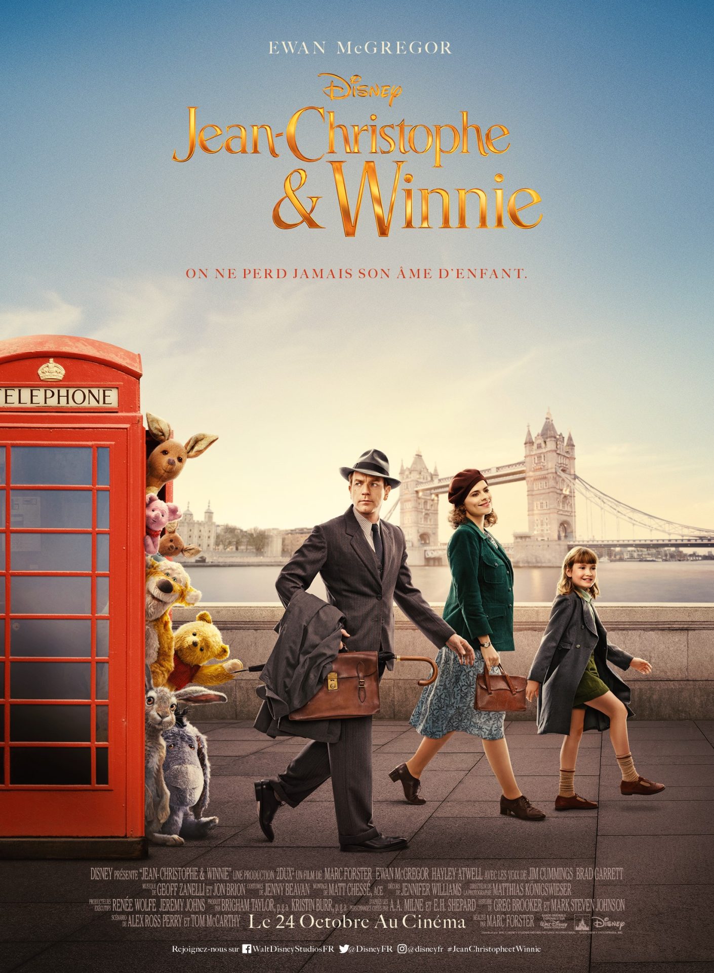 Jean-Christophe & Winnie. 17 Affiche Poster christopher robin jean christophe winnie disney
