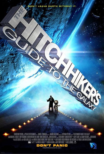 Affiche Poster h2g2 guide voyageur galactique hitchhiker galaxy disney touchstone