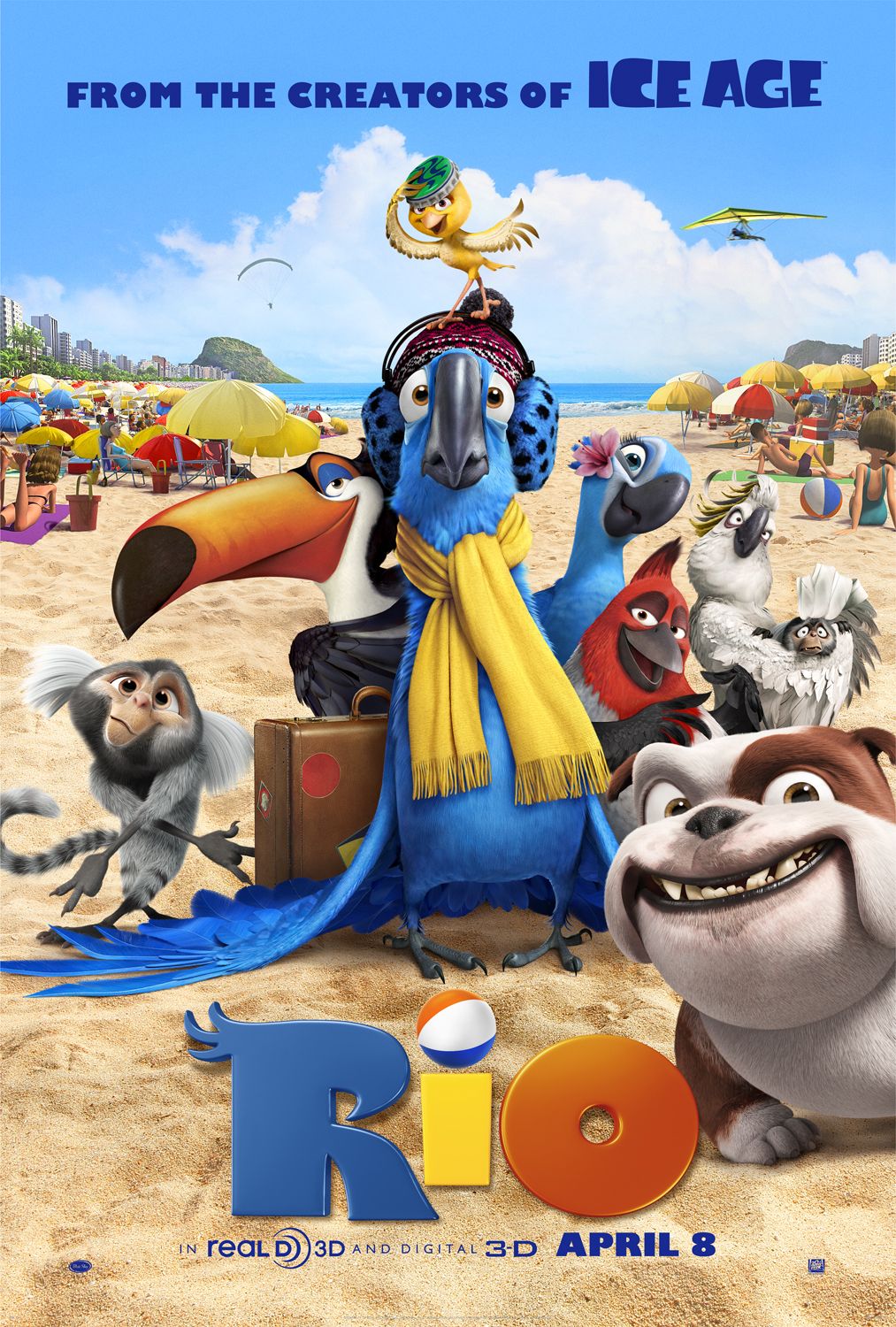 Affiche Poster rio disney fox blue sky