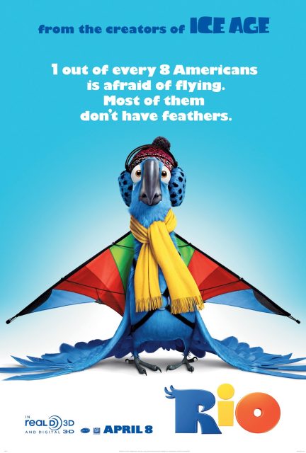 Rio. 10 Affiche Poster rio disney fox blue sky