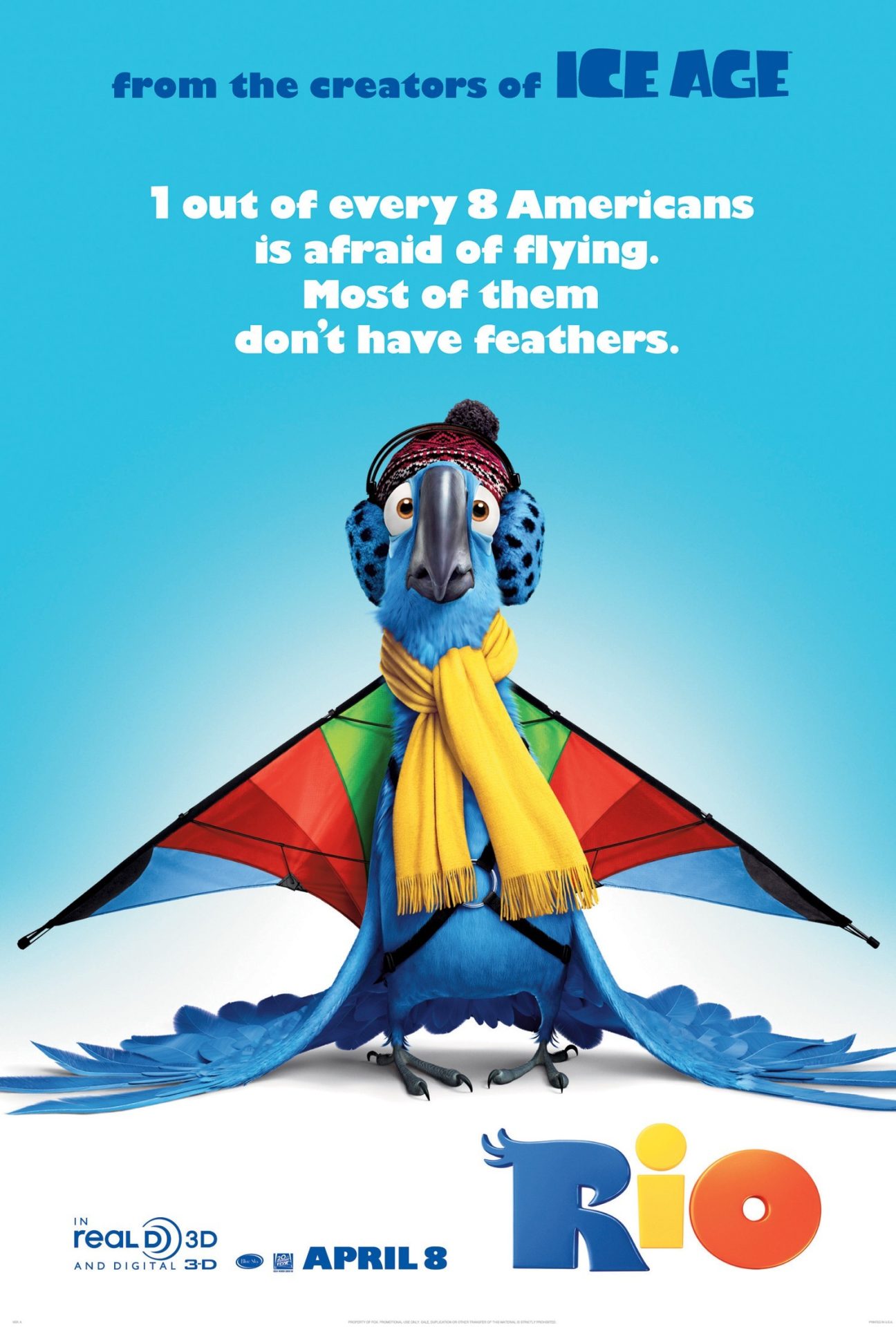 Affiche Poster rio disney fox blue sky