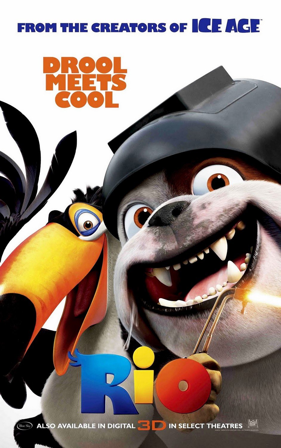 Affiche Poster rio disney fox blue sky
