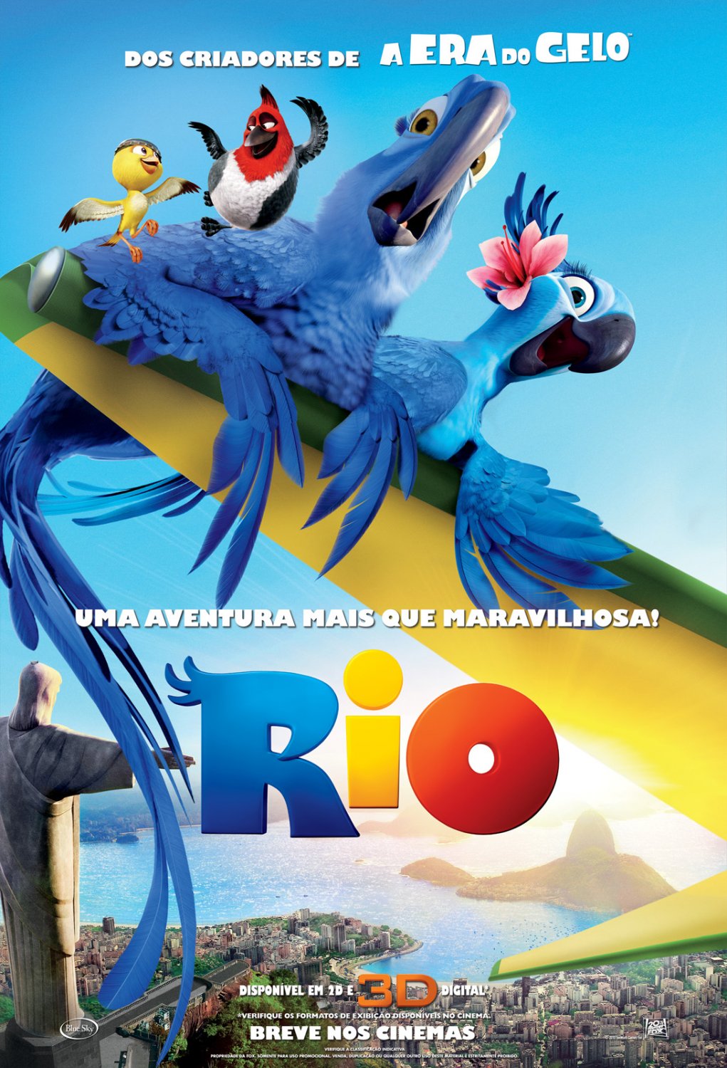 Affiche Poster rio disney fox blue sky