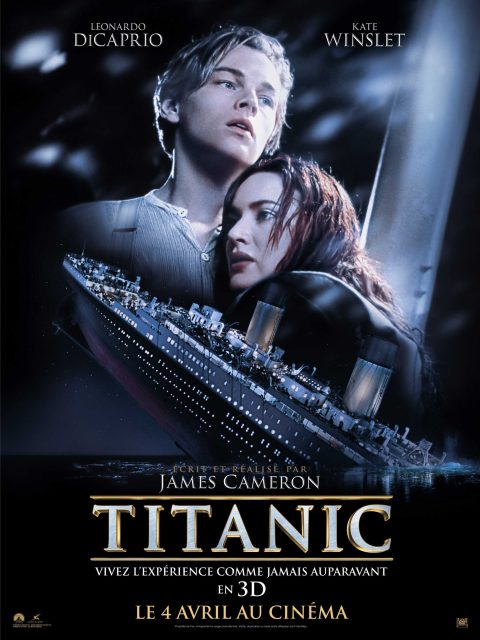 Affiche Poster de Titanic avec Leonardo DiCaprio et Kate Winslet 1997