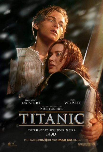 Affiche Poster de Titanic avec Leonardo DiCaprio et Kate Winslet 1997
