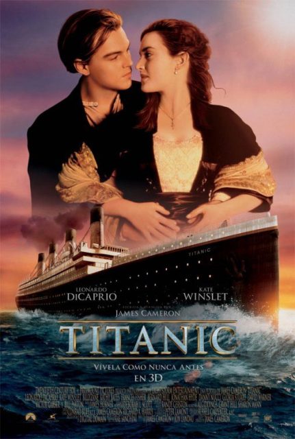 Affiche Poster de Titanic avec Leonardo DiCaprio et Kate Winslet 1997