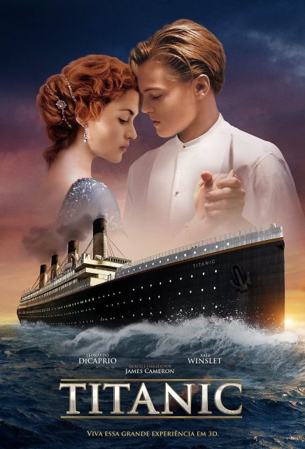 Affiche Poster de Titanic avec Leonardo DiCaprio et Kate Winslet 1997