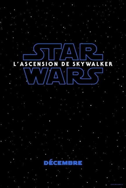 Affiche Poster de Star Wars L'ascension de Skywalker Rise avec Daisy Ridley Adam Driver et Oscar Isaac 2019