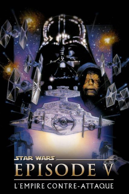 Affiche Poster de Star Wars L’empire contre-attaque Strikes Back avec Mark Hamill Harrison Ford et Carrie Fisher 1980