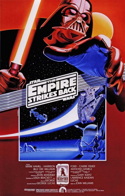 Affiche Poster de Star Wars L’empire contre-attaque Strikes Back avec Mark Hamill Harrison Ford et Carrie Fisher 1980