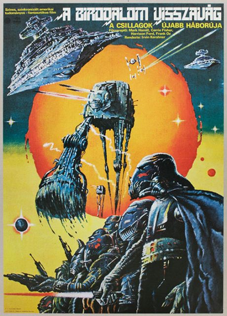 Affiche Poster de Star Wars L’empire contre-attaque Strikes Back avec Mark Hamill Harrison Ford et Carrie Fisher 1980