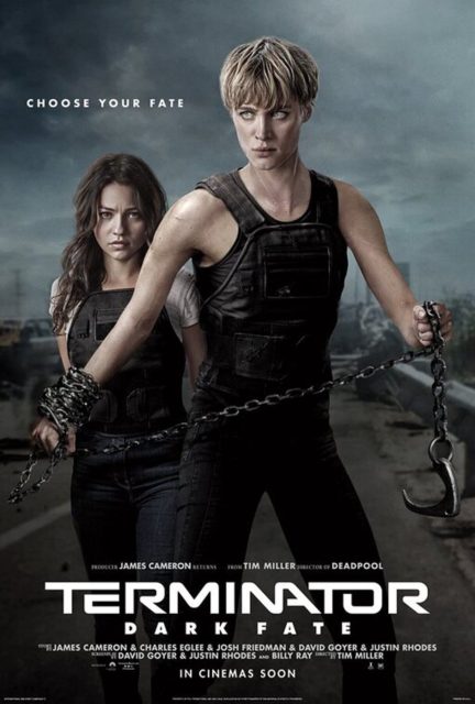 Terminator : dark fate - Photos et affiches. 12 Affiche Poster de Terminator Dark Fate avec Linda Hamilton et Arnold Schwarzenegger 2019