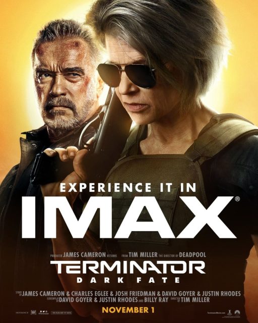 Terminator : dark fate - Photos et affiches. 14 Affiche Poster de Terminator Dark Fate avec Linda Hamilton et Arnold Schwarzenegger 2019