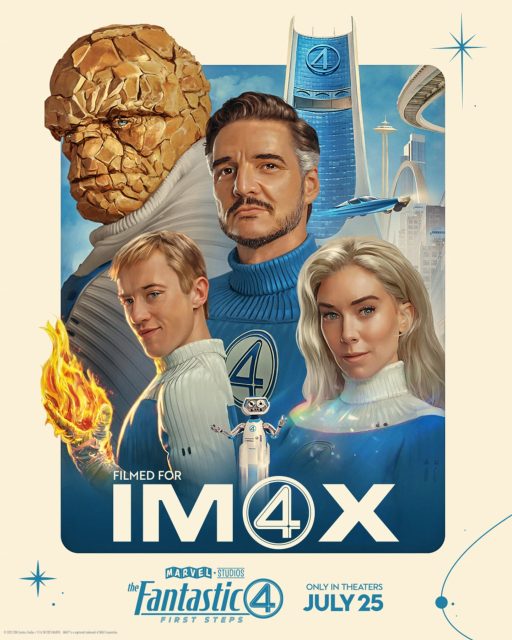 Les 4 Fantastiques : premiers pas - Photos et affiches. 21 Affiche Poster Les 4 Fantastiques : premiers pas Fantastic Four : first steps avec Pedro Pascal et Vanessa Kirby 2025