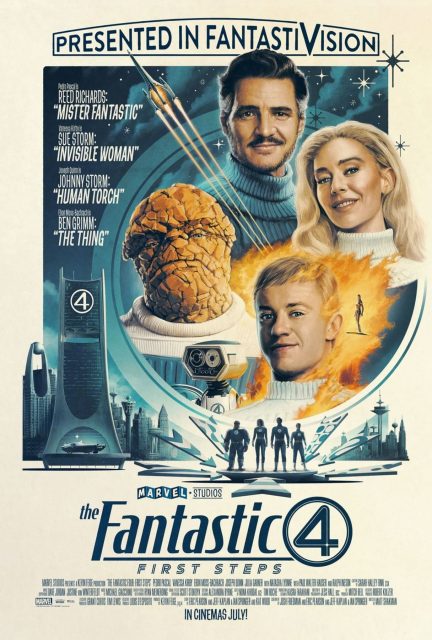 Les 4 Fantastiques : premiers pas - Photos et affiches. 27 Affiche Poster Les 4 Fantastiques : premiers pas Fantastic Four : first steps avec Pedro Pascal et Vanessa Kirby 2025