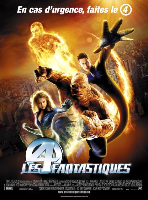 Les 4 Fantastiques. 1 Affiche Poster de Les 4 Fantastiques et le Surfer d'argent Fantastic Four avec Ioan Gruffudd Jessica Alba et Chris Evans 2005