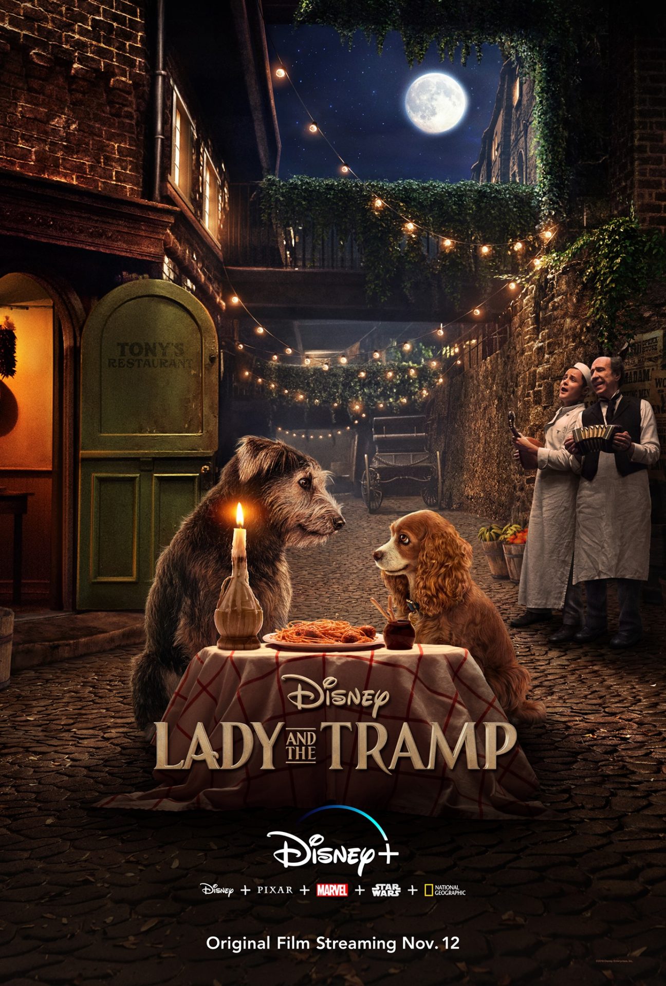 Affiche Poster belle clochard lady tramp disney plus