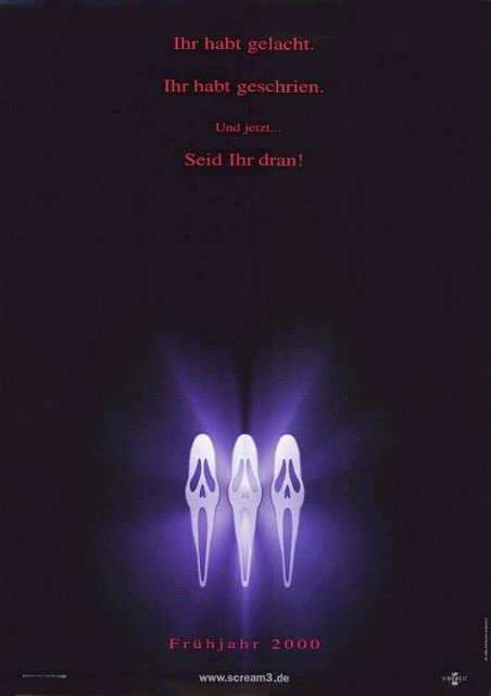 Scream 3 - Photos et affiches. 7 Affiche Poster scream 3 disney dimension
