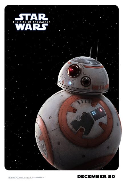 Affiche Poster de Star Wars L'ascension de Skywalker Rise avec Daisy Ridley Adam Driver et Oscar Isaac 2019