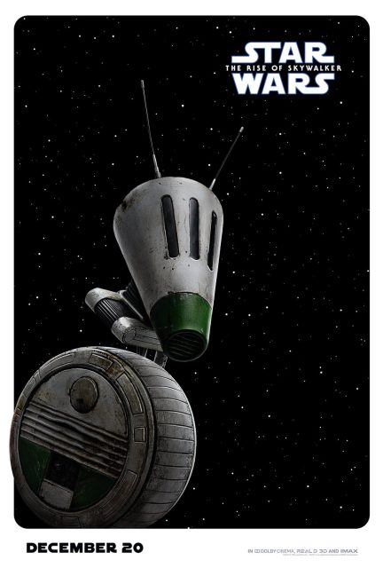 Affiche Poster de Star Wars L'ascension de Skywalker Rise avec Daisy Ridley Adam Driver et Oscar Isaac 2019