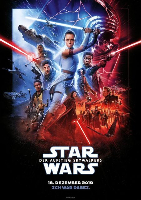 Affiche Poster de Star Wars L'ascension de Skywalker Rise avec Daisy Ridley Adam Driver et Oscar Isaac 2019
