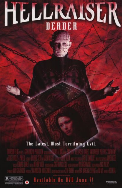 Hellraiser : Deader - Photos et affiches. 2 Affiche Poster hellraiser deader disney dimension